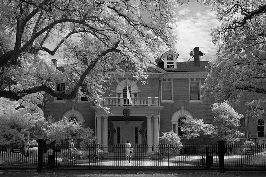 Family Going in after the Easter Egg Hunt, in Infrared.